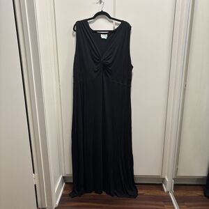 Maeve Anthropologie Sz 3X Plus Size Black Camilla Maxi Dress Sleeveless